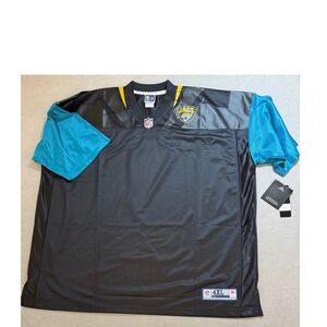 NFL Jaguars Pro Line Black Teal Jersey Mens‎ 4XL Football Blank Short Sleeve